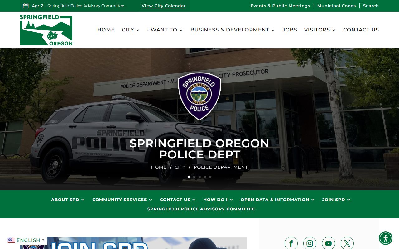 Springfield Police Department website for busted mugshots and arrest records