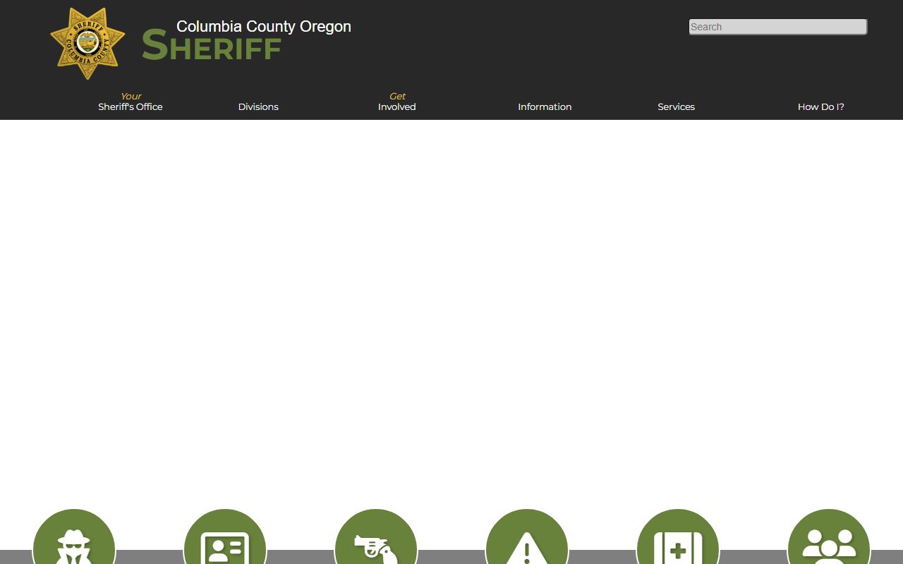 Columbia County Sheriff's Office website for arrest records in St. Helens Oregon