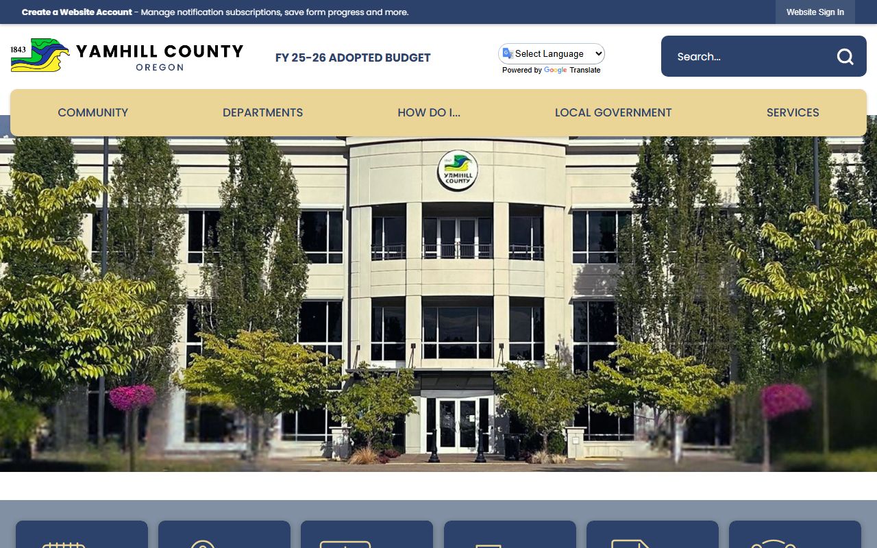Yamhill County Sheriff website showing inmate roster access